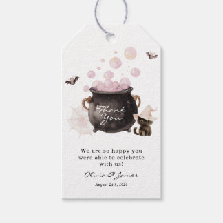 Een baby is in aantocht Halloween babyborrel Cadeaulabel