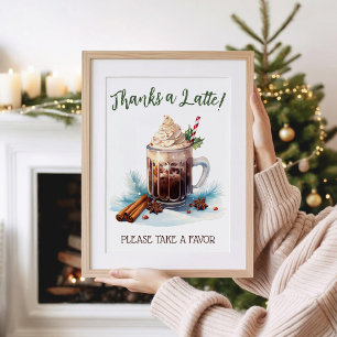 Een baby is in aantocht, Kerst Iced Coffee Favor b Kaart