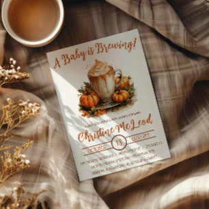 Een baby is in aantocht, Pumpkin Spice Latte Baby Kaart