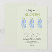 Een baby is in Bloom! babyshower uitnodigingen (Voorkant / Achterkant)