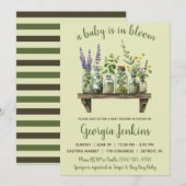 Een Baby is in Bloom, Spring Flowers Baby shower Kaart (Voorkant / Achterkant)