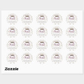 Een baby is in de maak baby - gebedskaarslabel ronde sticker (Vel)