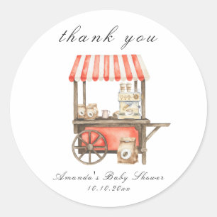 Een baby is in de maak Baby shower bedankt Ronde Sticker