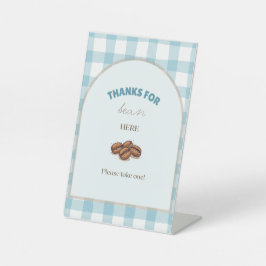 Een baby is in de maak Baby Shower Feest Favoriete Reclamebord Met Voetstuk