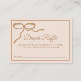 Een baby is in de maak Baby Shower Luiers Raffle K Informatiekaartje