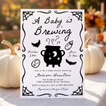 Een baby is in de maak Halloween babyfeest