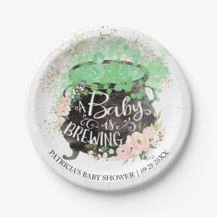 Een baby is in de maak Halloween Meisje Baby Showe Papieren Bordje