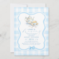 Een Baby is in de maak Jongens Baby Shower Blauwe