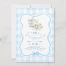 Een Baby is in de maak Jongens Baby Shower Blauwe 