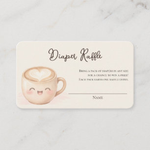 Een baby is in de maak Kawaii koffie luierraffle Informatiekaartje