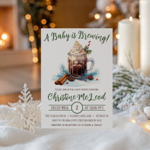 Een baby is in de maak, Kerstvakantie Iced Coffee  Kaart