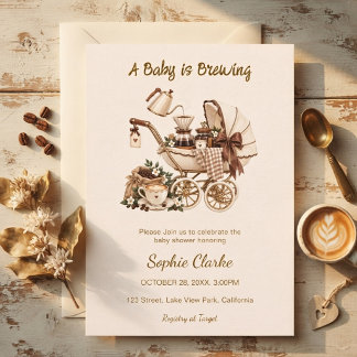 Een baby is in de maak Neutrale koffie baby shower Kaart