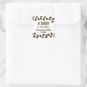 Een baby is koffie aan het zetten Themakindercrèch Vierkante Sticker (Tas)