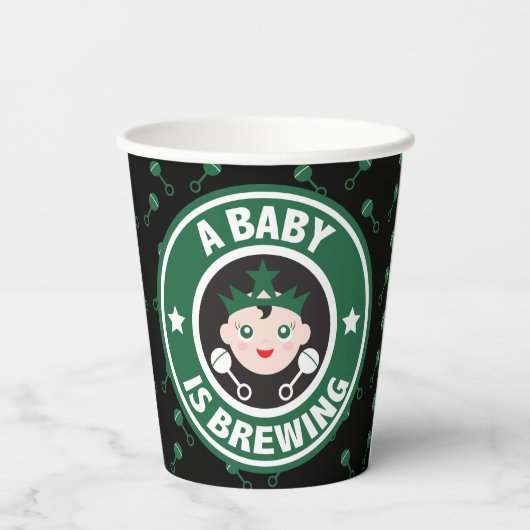 Een baby is koffie papieren bekers (Achterkant)