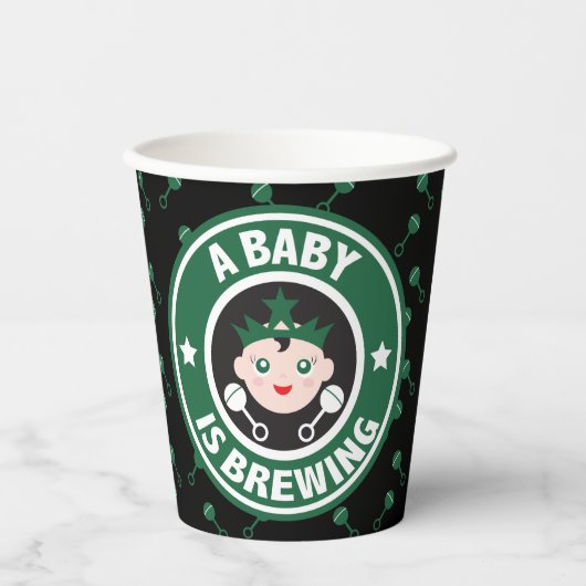 Een baby is koffie papieren bekers (Voorkant)