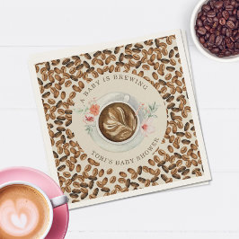 Een Baby is koffiebonen Baby shower Napkin Servet
