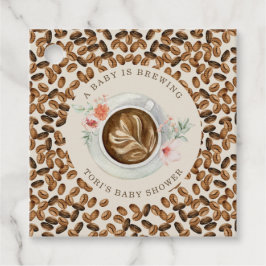 Een Baby is koffiebont Baby shower Bedankjes Labels