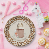 Een Baby is koffiebont Baby shower Papieren Bordje (Feest)