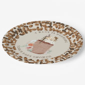 Een Baby is koffiebont Baby shower Papieren Bordje (Gekanteld)
