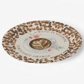 Een Baby is koffiebont Baby shower Papieren Bordje (Gekanteld)