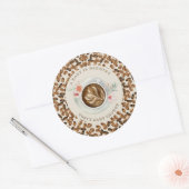 Een Baby is koffiebont Baby shower Ronde Sticker (Envelop)