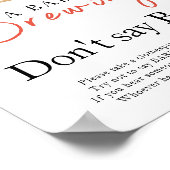 Een baby is koffiekopje aan het brouwen Zeg geen b Poster (Hoek)