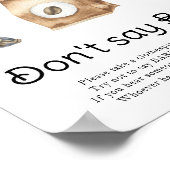 Een baby is koffiekopje aan het brouwen Zeg geen b Poster (Hoek)