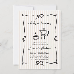 Een baby is op komst Baby Shower Uitnodiging