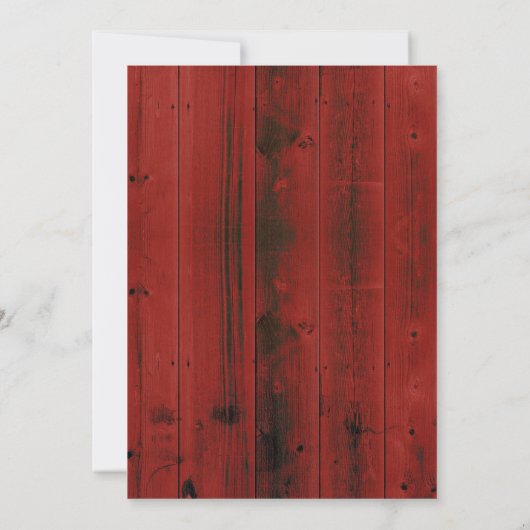 Een Baby is Rustic Red Barn Wood Baby shower Kaart (Achterkant)