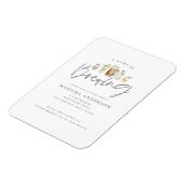 Een baby is waterverf bier baby shower en magneet (Linkerzijde)