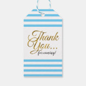 Een baby jongen brouwt Baby shower dank je Cadeaulabel (Achterkant)