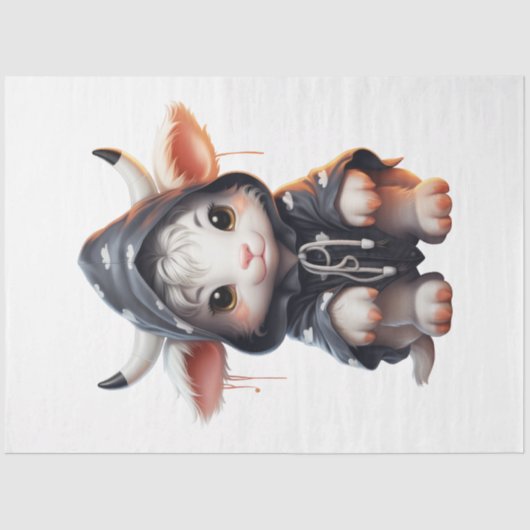 Een Baby Koe Halloween serie ontwerp 3 Tissuepapier (Voorkant)