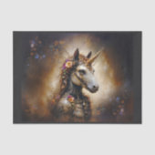 Een baby krijger Eenhoorn met bloemen Tissuepapier (Voorkant)