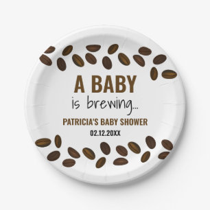 Een Baby kweekt koffie dan het Baby shower Papieren Bordje