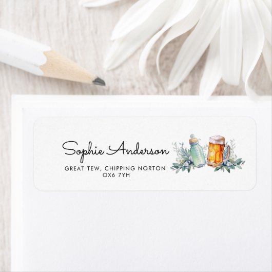 Een Baby maakt modern Baby shower Etiket (Insitu)