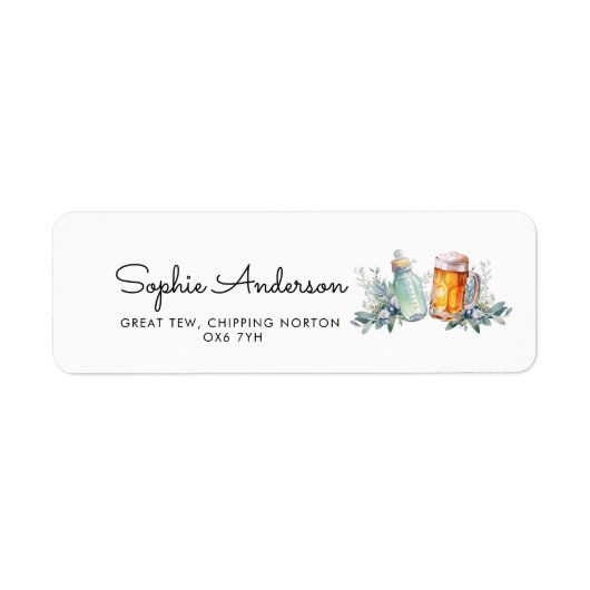 Een Baby maakt modern Baby shower Etiket (Voorkant)