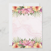 Een baby-meisje bloaait roze Baby shower Kaart (Achterkant)