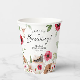 'Een baby-meisje breekt' Baby shower 's middags Papieren Bekers