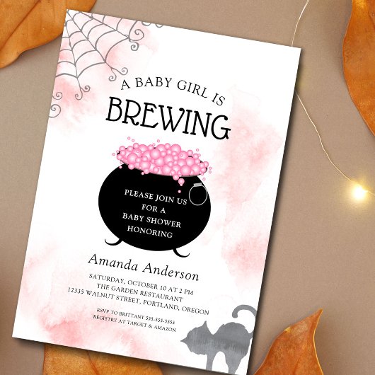 Een baby-meisje breekt halloween Baby shower Kaart