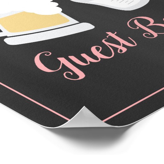 Een baby-meisje is een Baby shower-gebaar Poster (Hoek)