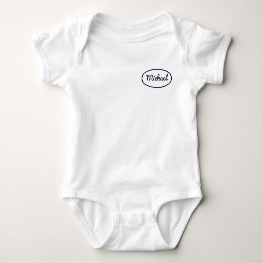 Een baby monteur outfit voor Michael! Romper (Voorkant)