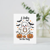 Een Baby op de weg Pastel Ghost Zwangerschap Hallo Briefkaart (Staand voorkant)