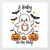 Een Baby op de weg Pastel Ghost Zwangerschap Hallo Raamsticker (Vel)