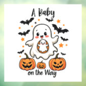 Een Baby op de weg Pastel Ghost Zwangerschap Hallo Raamsticker (Vel 3)