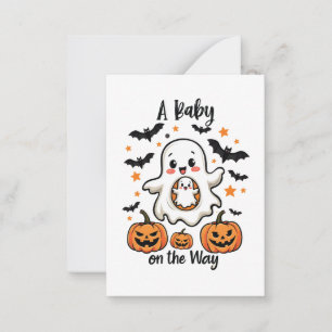 Een baby op komst Pastel Geest Zwangerschap Hallow Notitiekaartje