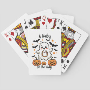 Een baby op komst Pastel Geest Zwangerschap Hallow Pokerkaarten