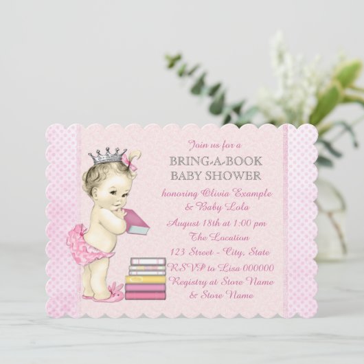 Een Baby shower boeken Kaart (Staand voorkant)