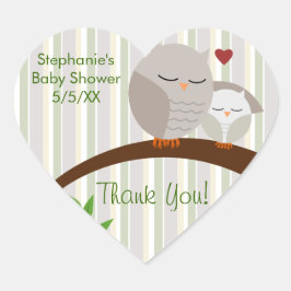 een Baby shower dat geslachtsneutraal is Hart Sticker