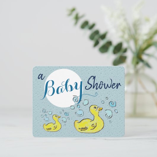 Een Baby shower Ducks Kaart (Staand voorkant)