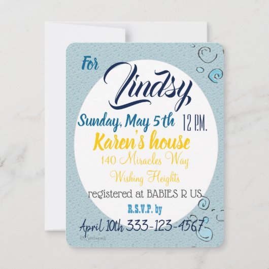 Een Baby shower Ducks Kaart (Achterkant)